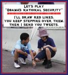 Obama Poster drawing imaginary border lines